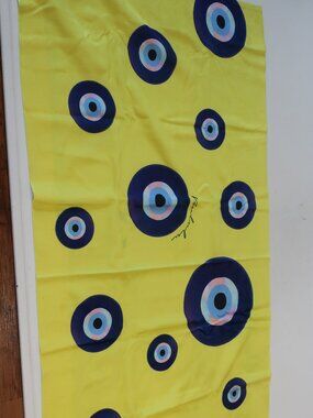 NWT Womens Bululu Yellow Multicolor (Item- 772) Evil Eye Swim Beach Towel